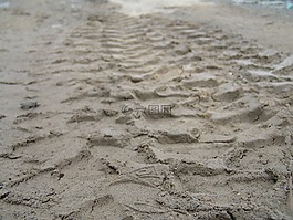 痕迹,轮胎痕迹,沙