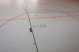 运动场,标记,篮球