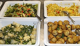 沙拉,土豆,豆类