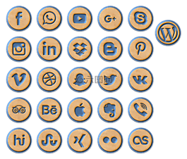 社交媒体,图标,社会