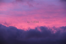 天空,日落,粉色