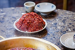 牛肉,火锅,碗