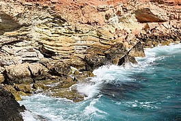 岩质海岸,波,海岸