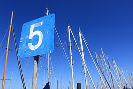 蓝色,五,桅杆