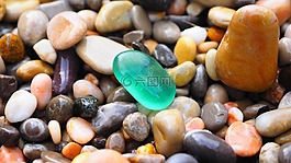鹅卵石,石头,多彩的圆形