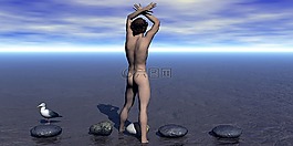 行为,男子,海