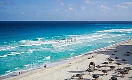 坎昆,墨西哥,海滩