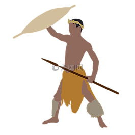 非洲,战士,传统的