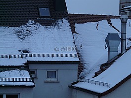 雪,dachlawine,屋顶