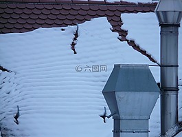 雪,dachlawine,屋顶