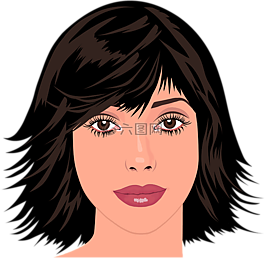 肖像,棕色的头发,年轻