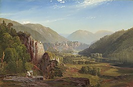 托马斯 · 莫兰,景观,画