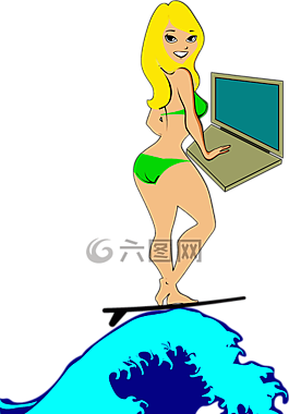网上冲浪,笔记本电脑,计算机
