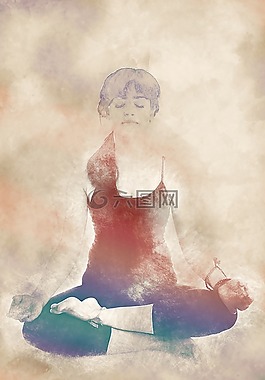 瑜伽,女子,女孩