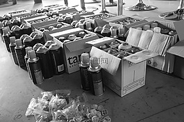 黑白,摄影,喷漆