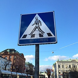 人行横道,路标,不干胶标签