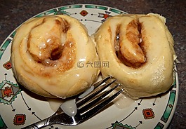 肉桂卷,自制,糕点