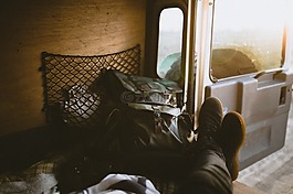 男子,放松,寒意