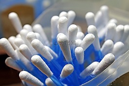 棉签,柔性杆,罐子里的棉签