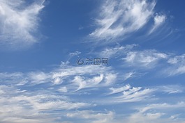 天空,蓝色,蓝色的天空的云彩
