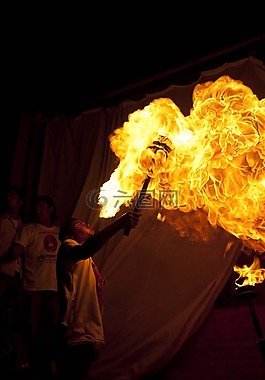 fire eater,男子,火