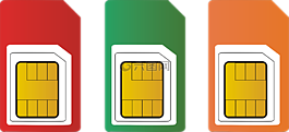 sim 卡,卡,红色