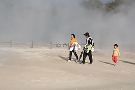 家庭,旅行,火山