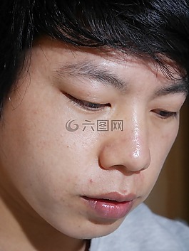 脸,投,男子