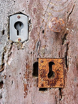锁,门,老