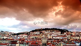 里斯本,旧镇,castelo 圣豪尔赫 ·
