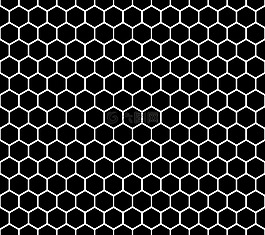 六边形图案,模式,黑色和白色