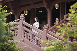 áo dài,白,女孩