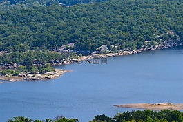 山景,湖,鸟