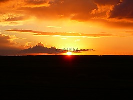 日落,红色,黑色