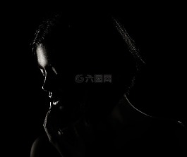 女孩,黑色和白色,美