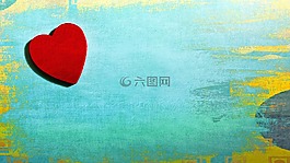 红色,心,爱