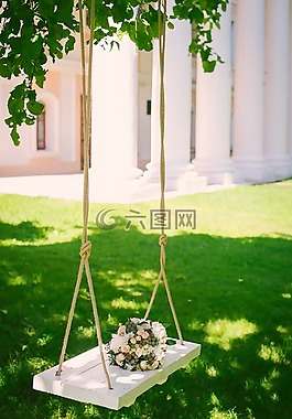 婚礼的花束对摆动,新娘花束,花艺