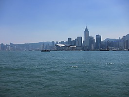 香港,河景,大樓