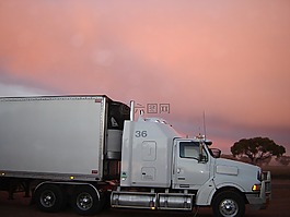 卡车,货车,日落
