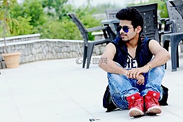 英俊,男子,年轻