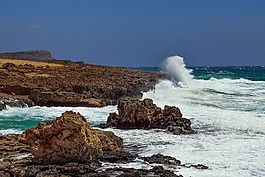 岩质海岸,岩,波