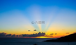 cloudscape的,日落,日出