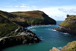 海湾,在英国的一个小渔村里的海湾,没有信号