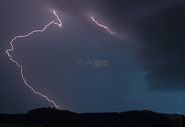 闪光,雷暴,夜
