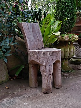 木椅,雕刻的椅子,乡村