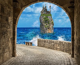 架构,旅行,海