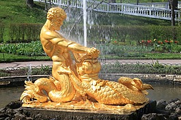 喷泉,水,喷