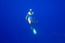 游泳,潜水,蓝色