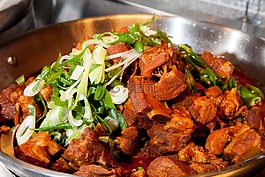 辣味猪肉排骨,肋骨,食品