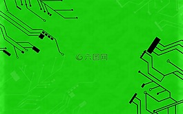 绿色背景,电路,计算机